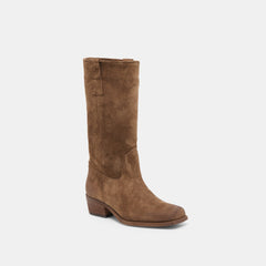 ROMIE BOOTS CHOCOLATE SUEDE
