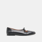 PAZEY BALLET FLATS BLACK LEATHER