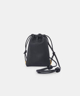 EVIE PHONE POUCH BLACK LEATHER