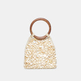ALLEGRA HANDBAG NATURAL SEQUIN