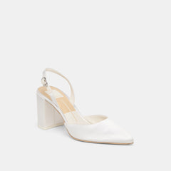 CAREL HIGH HEELS TRUE WHITE SATIN - re:vita