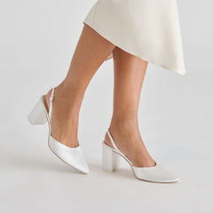 CAREL HIGH HEELS TRUE WHITE SATIN - re:vita