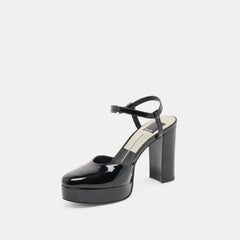 CLAUD HEELS MIDNIGHT PATENT LEATHER - re:vita