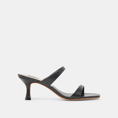 GENORA HEELS BLACK LEATHER - re:vita