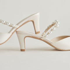 KANIKA PEARL MID HEELS VANILLA PEARLS - re:vita