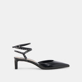 LOKLYN STUD HEELS MIDNIGHT CRINKLE PATENT - re:vita