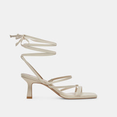 MALABO HEELS IVORY LEATHER - re:vita
