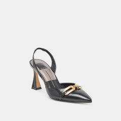 MALIK HEELS MIDNIGHT CRINKLE PATENT - re:vita