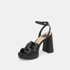 PARLO HEELS ONYX SATIN - re:vita
