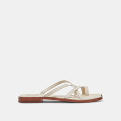 INDIGO SANDALS IVORY LEATHER - re:vita