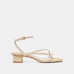 KARLOS SANDALS NATURAL WOVEN RAFFIA