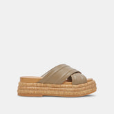 WESLEE SANDALS OLIVE LEATHER - re:vita