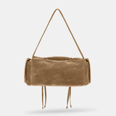 HUDSON SHOULDER BAG OLIVE SUEDE