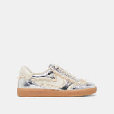 NOTICE LACE SNEAKERS SILVER DISTRESSED LEATHER - re:vita