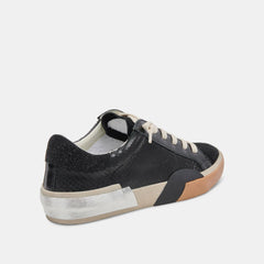 ZINA SNEAKERS ONYX EMBOSSED LEATHER - re:vita