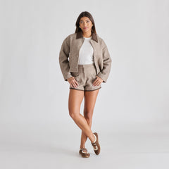 SWAN SNEAKERS DK BROWN SUEDE