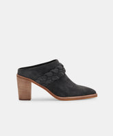SERLA WIDE MULES ANTHRACITE SUEDE - re:vita