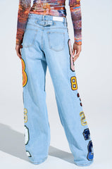 GOOD LUCK PATCH DENIM