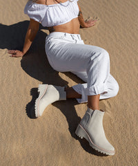 HUEY BOOTIES SANDSTONE CANVAS - re:vita