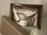 PANDRO HEELS WHITE SATIN - re:vita