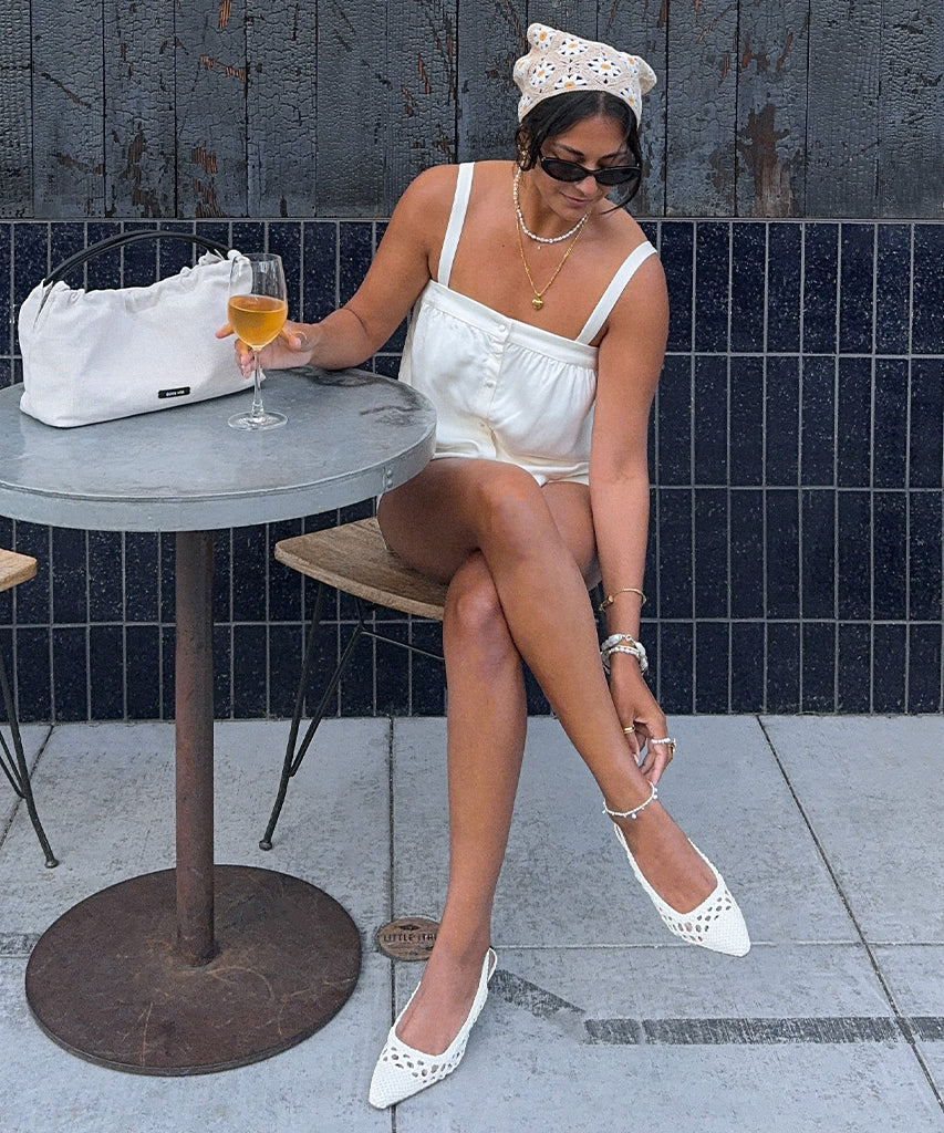 OLYMPA HEELS WHITE STELLA