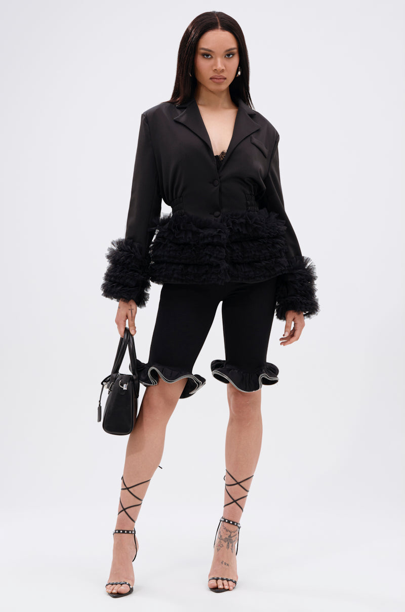 BIG HIT TULLE TRIM BLAZER