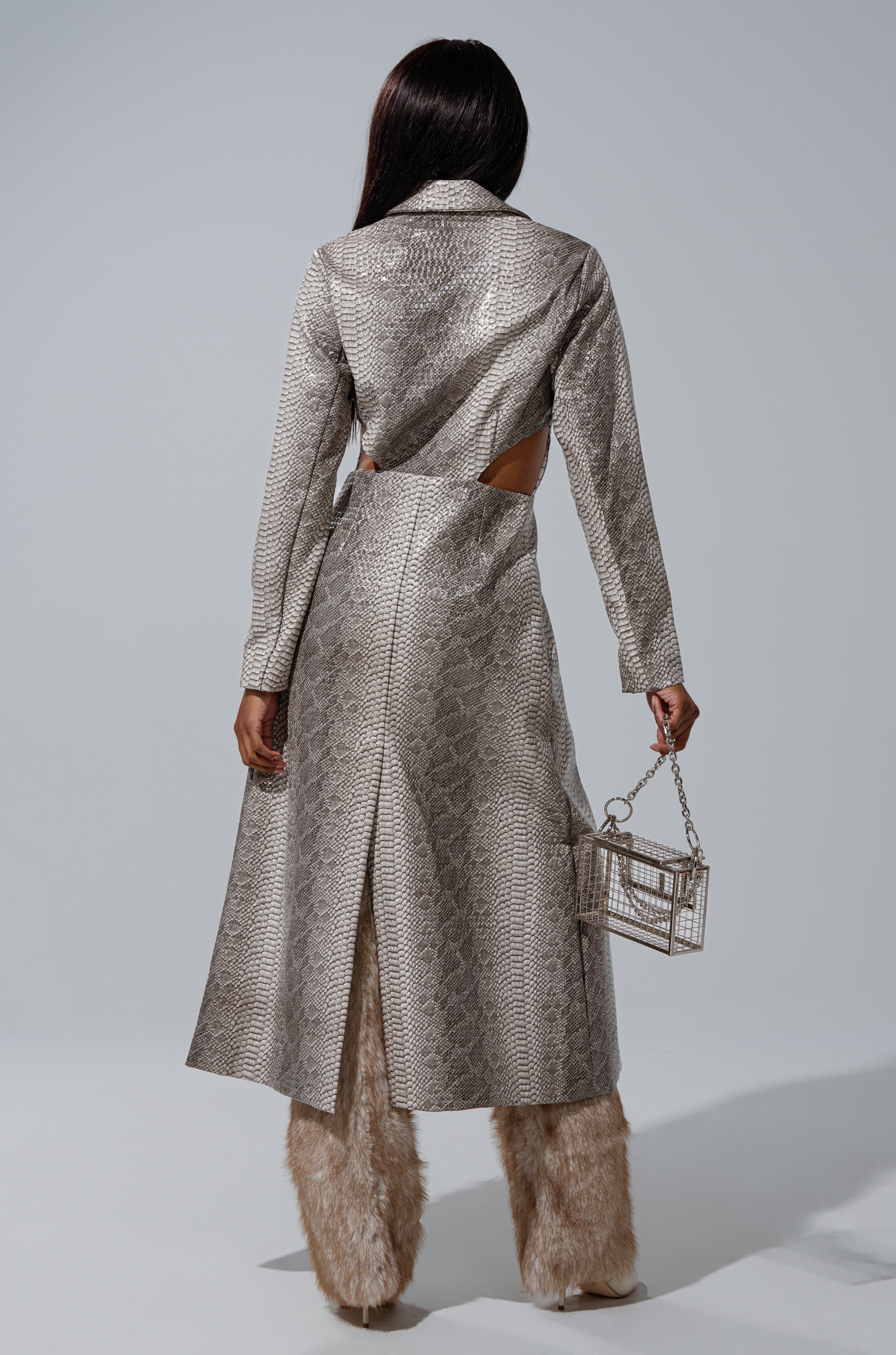 LILA CUTOUT TRENCH