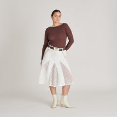 AUSTIN BOOTS IVORY DENIM - re:vita