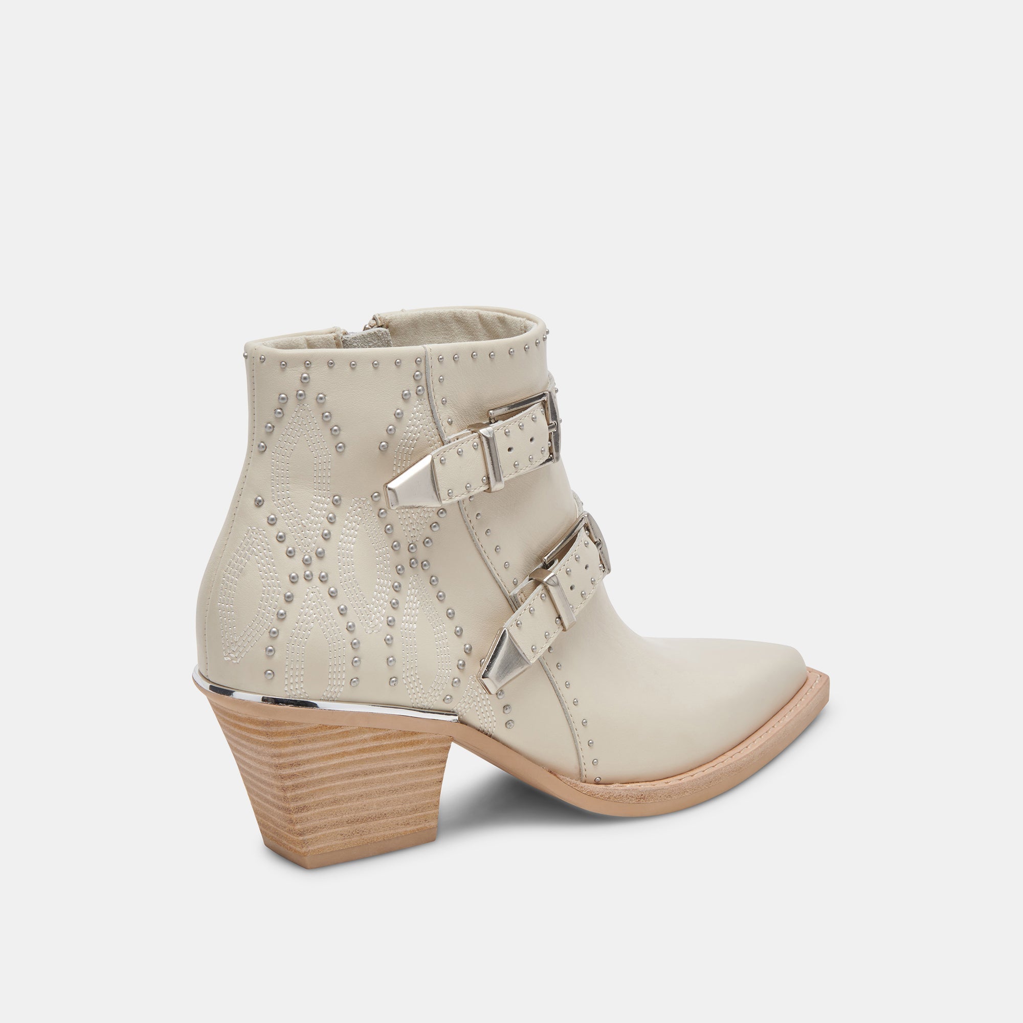 RONNIE BOOTIES IVORY LEATHER - re:vita