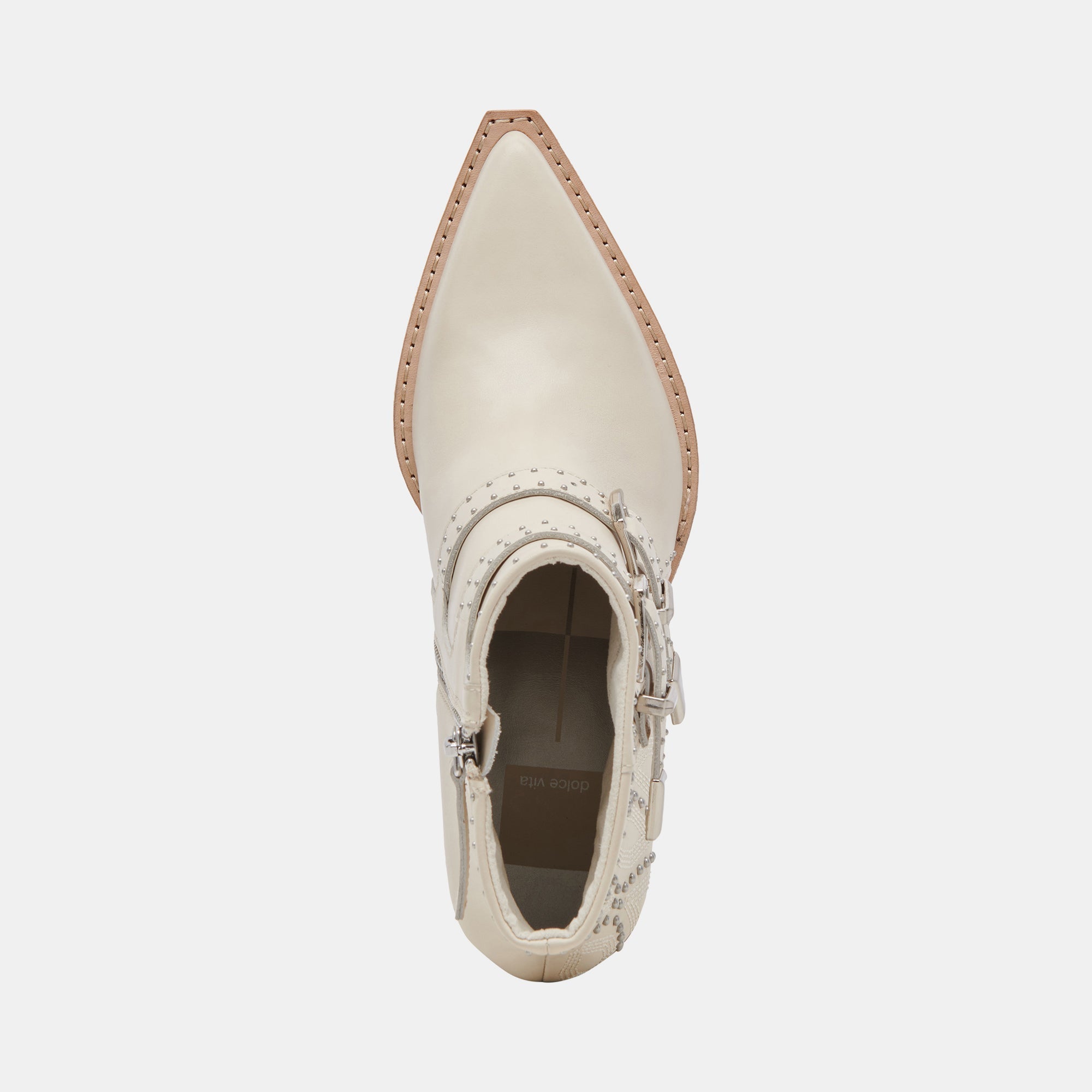 RONNIE BOOTIES IVORY LEATHER - re:vita