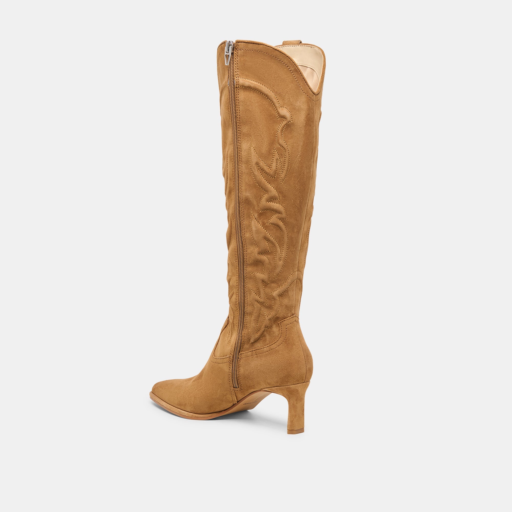 ALISA BOOTS LT BROWN SUEDE