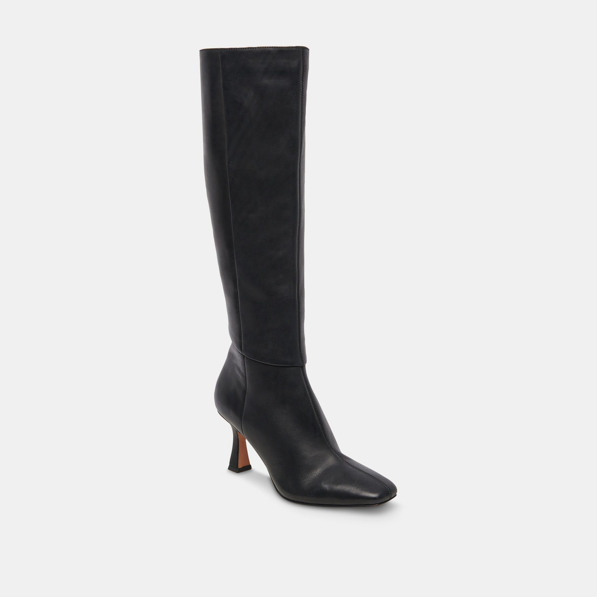 GYRA EXTRA WIDE CALF BOOTS BLACK LEATHER - re:vita
