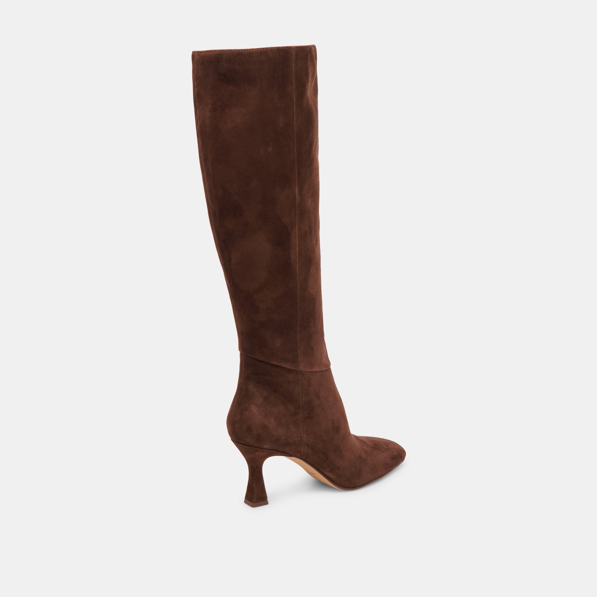 GYRA WIDE CALF BOOTS DK BROWN SUEDE - re:vita