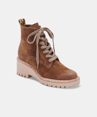 HINTO BOOTS DK BROWN SUEDE - re:vita
