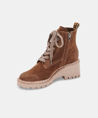 HINTO BOOTS DK BROWN SUEDE - re:vita