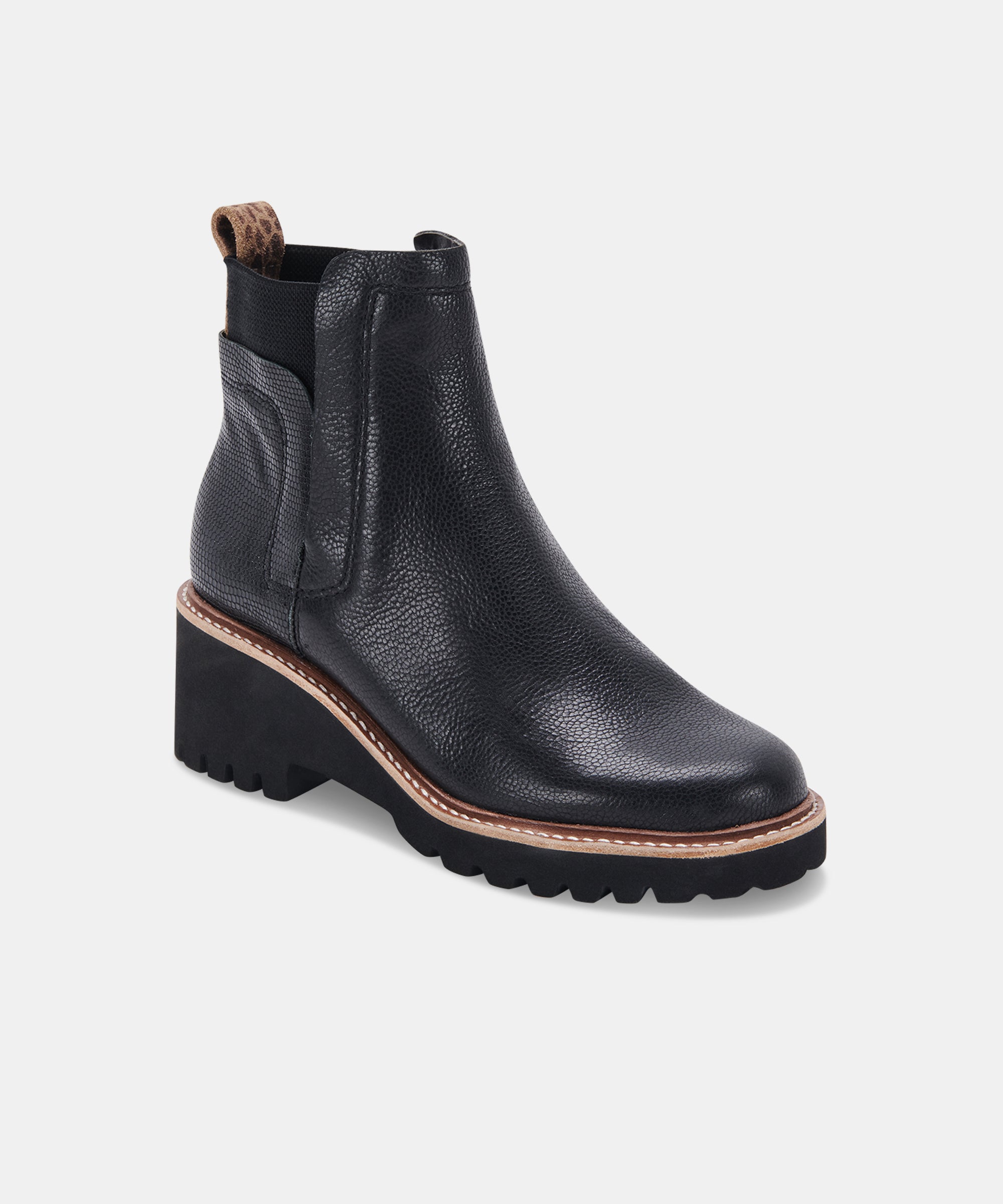 HUEY H2O BOOTS BLACK LEATHER - re:vita