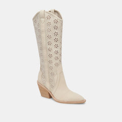 NAVENE BOOTS OATMEAL FLORAL EYELET - re:vita