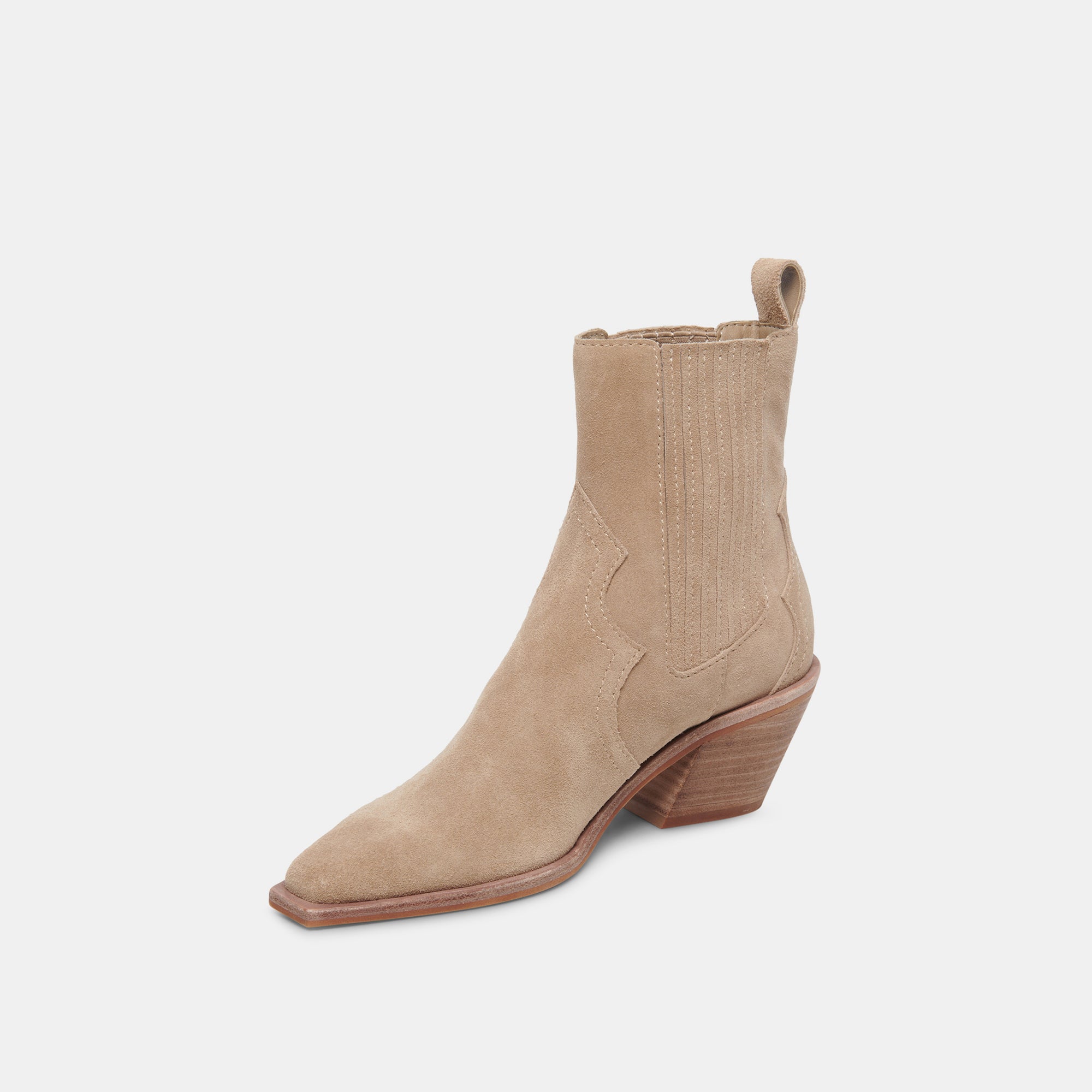 SENNA BOOTIES ALMOND SUEDE - re:vita