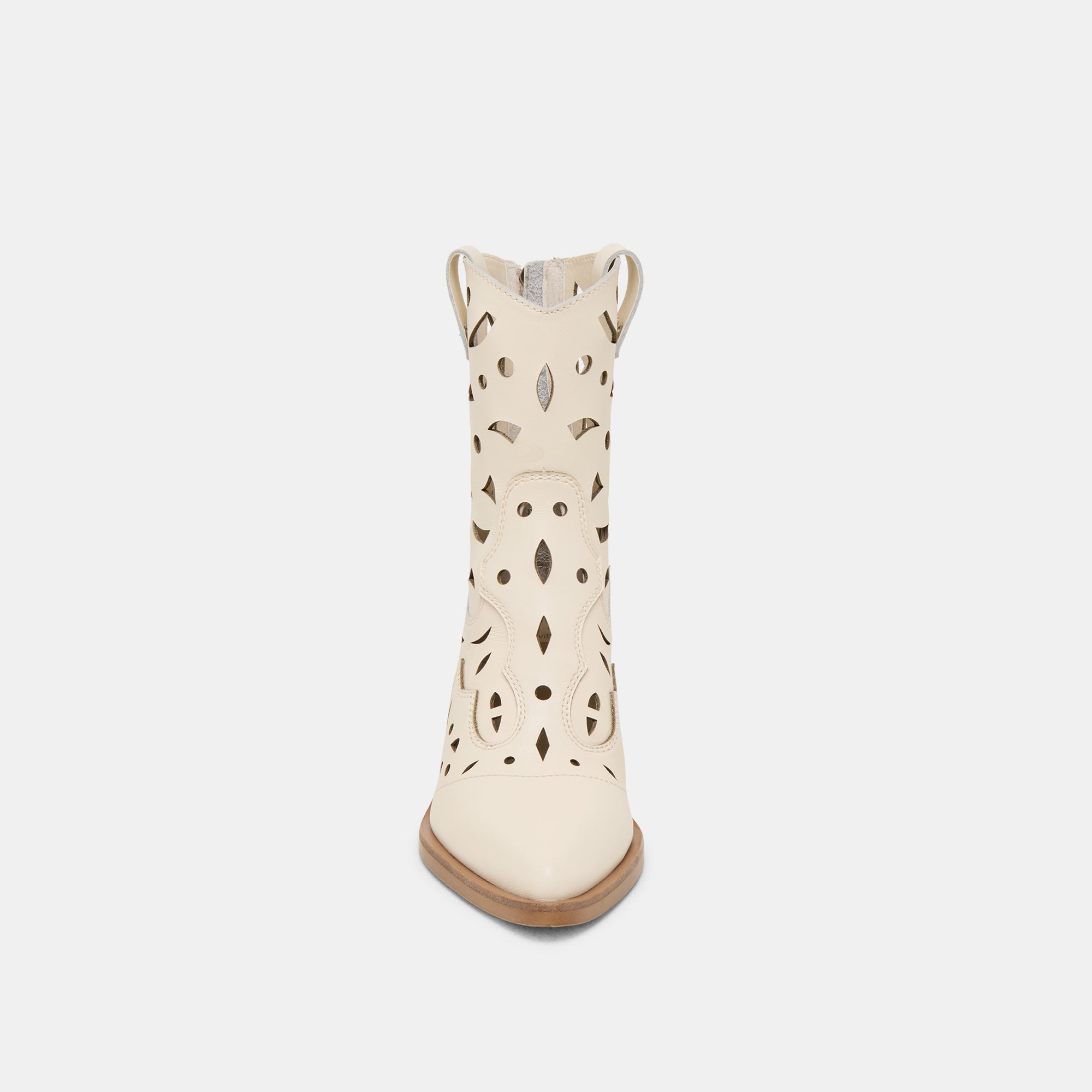 ZENOBI BOOTIES OFF WHITE LEATHER - re:vita