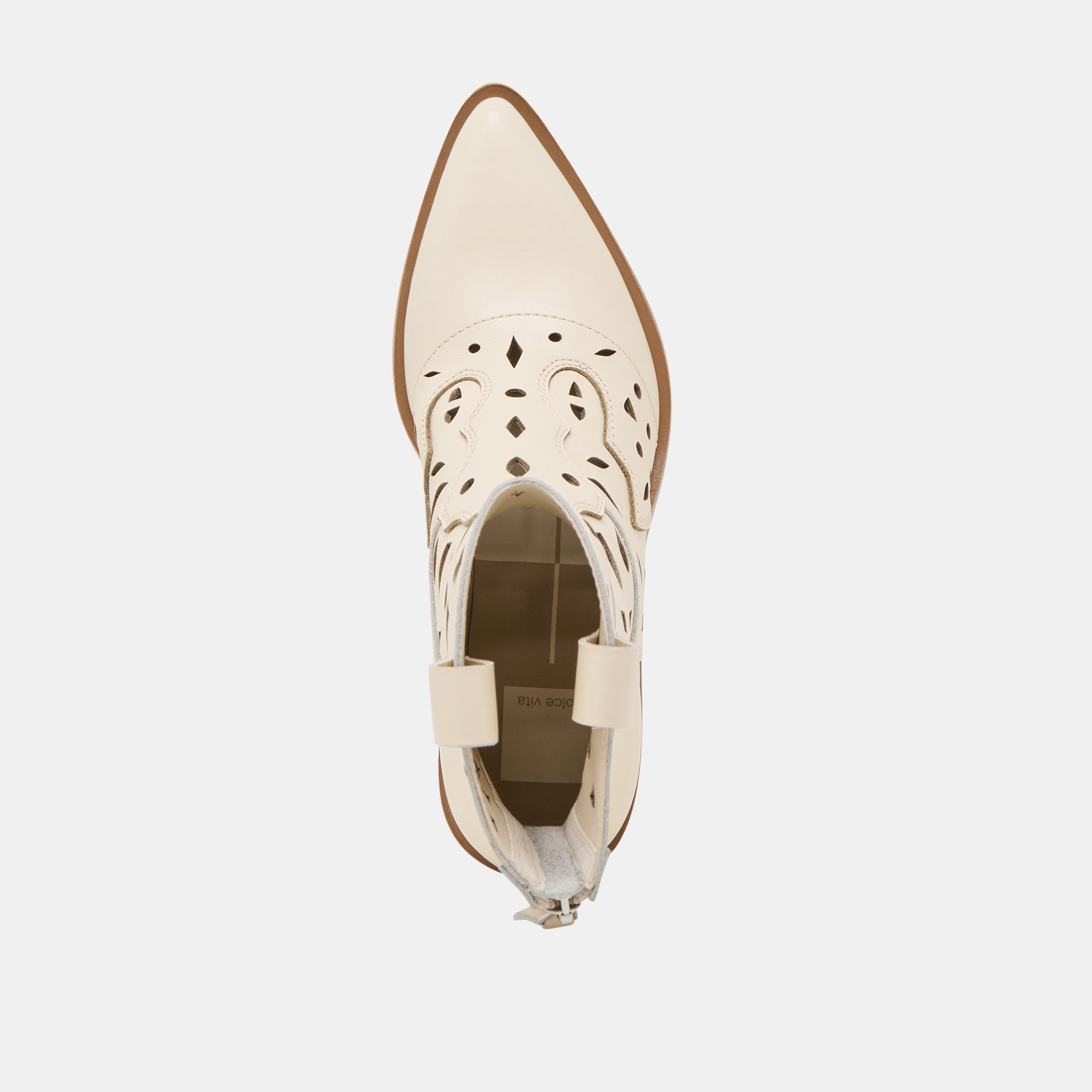 ZENOBI BOOTIES OFF WHITE LEATHER - re:vita