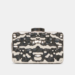 DELIA CLUTCH SILVER METAL