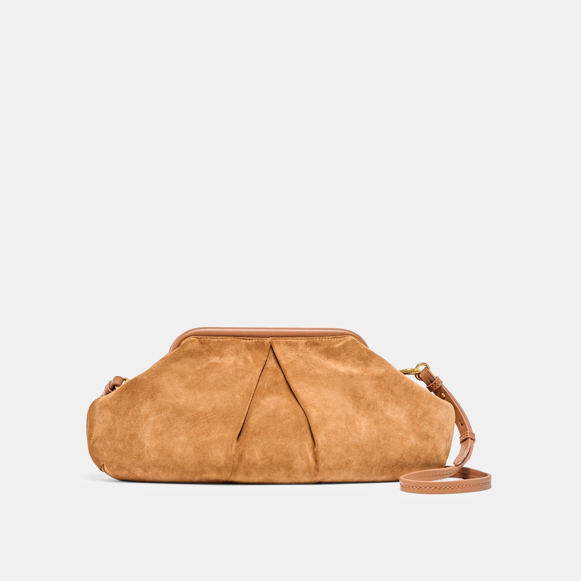 SAHARA CLUTCH COGNAC SUEDE