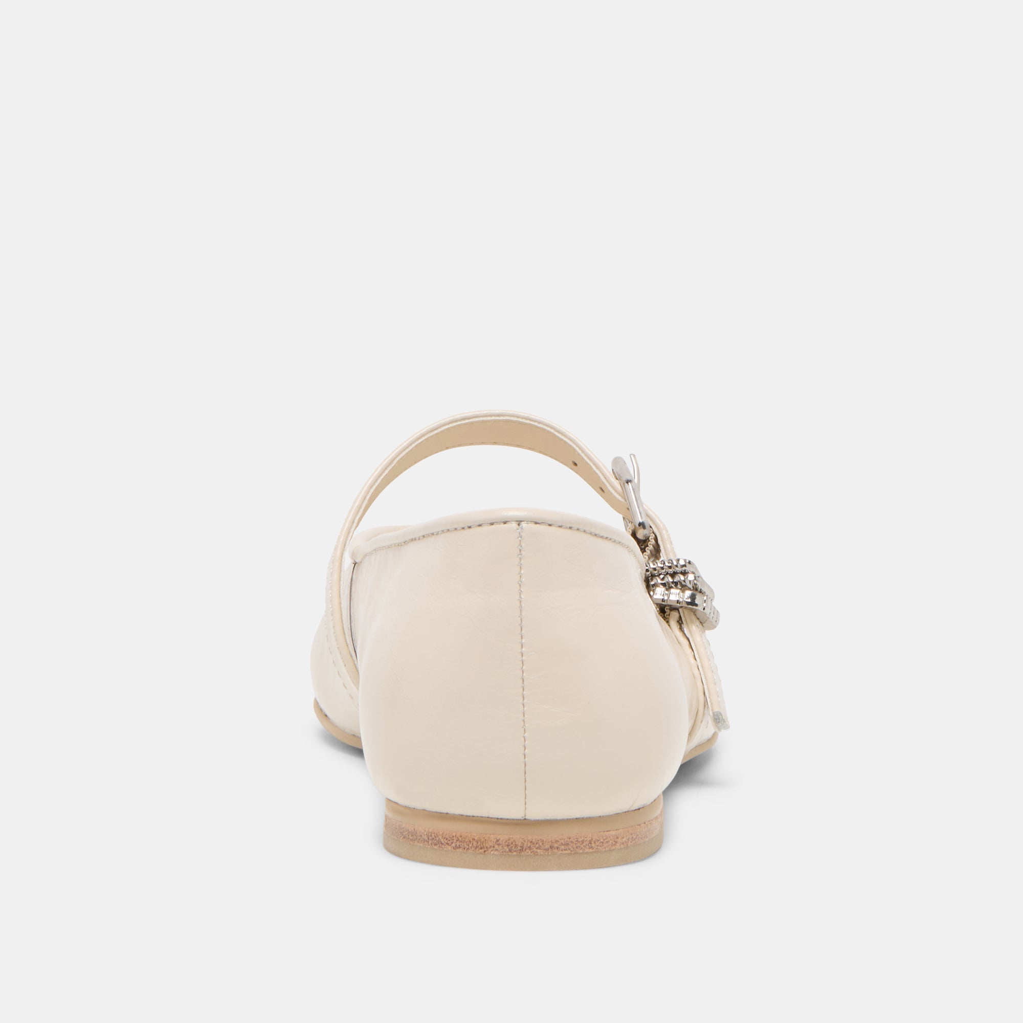 ALIZZA BALLET FLATS CREME CRINKLE PATENT