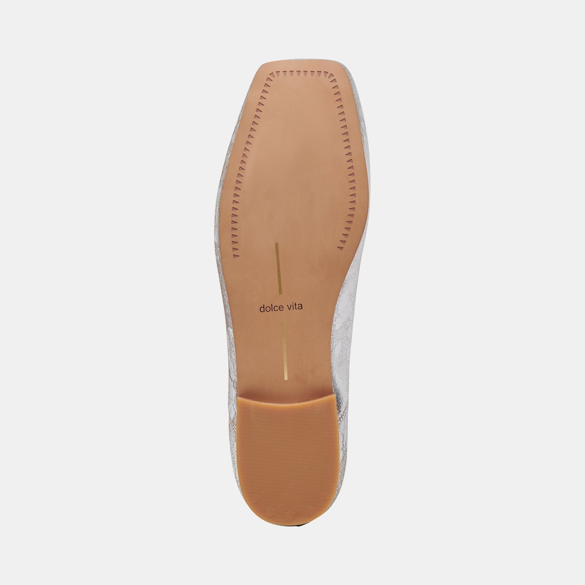 ANISA WIDE BALLET FLATS SILVER DISTRESSED LEATHER - re:vita