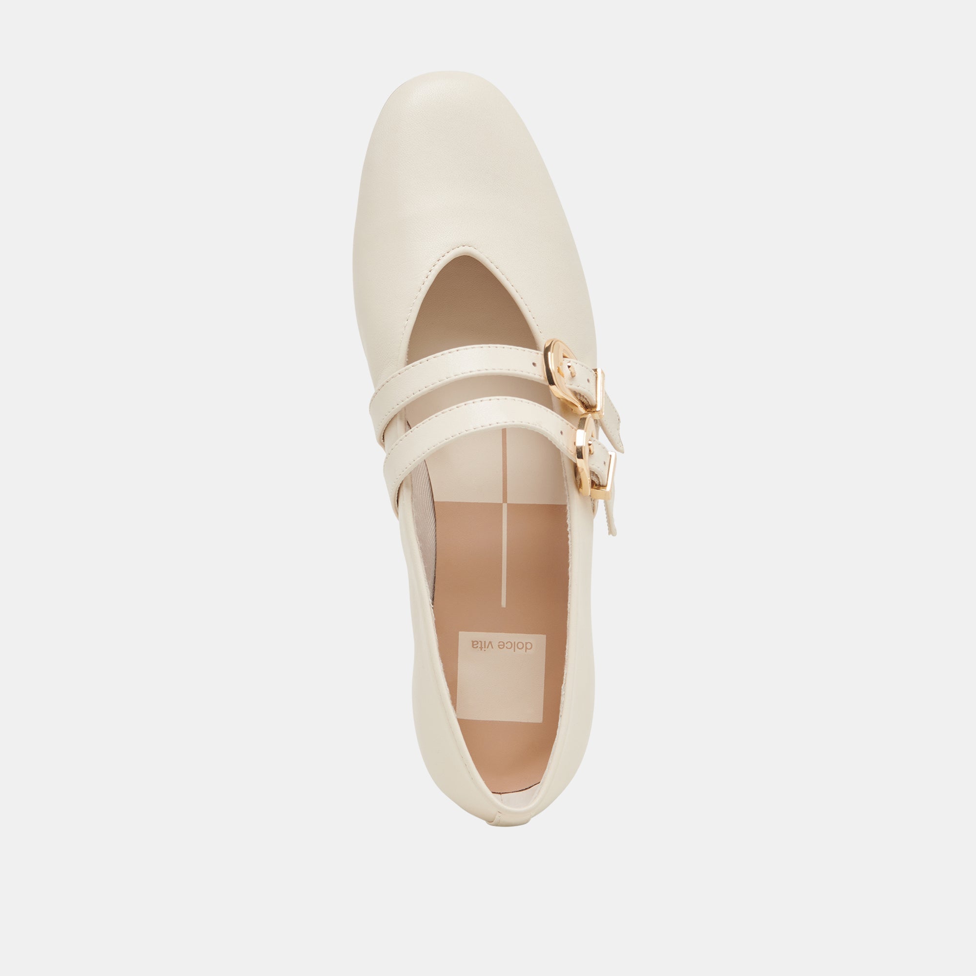 BAYLEE BALLET FLATS IVORY LEATHER - re:vita