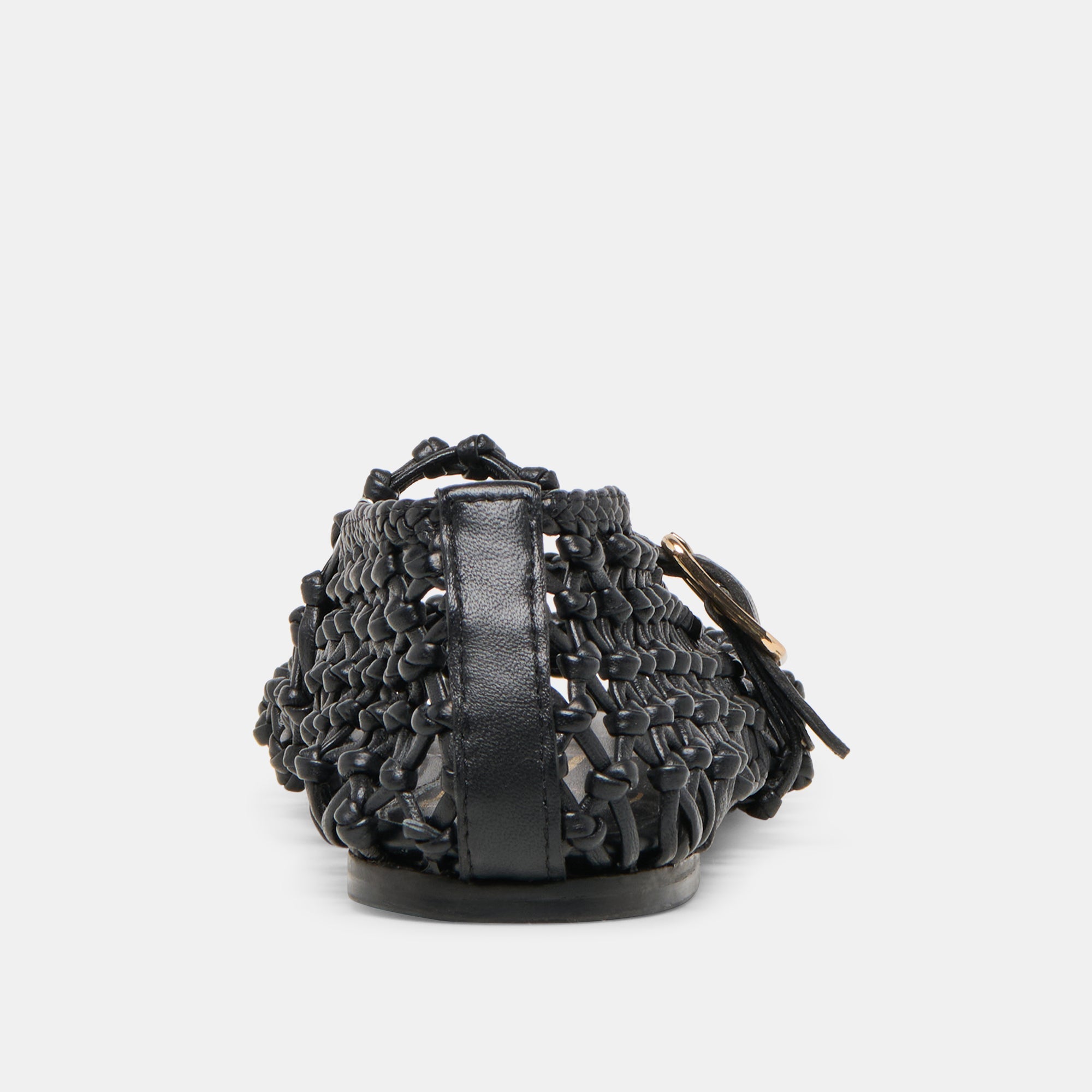 CLAIR BALLET FLATS BLACK WOVEN LEATHER