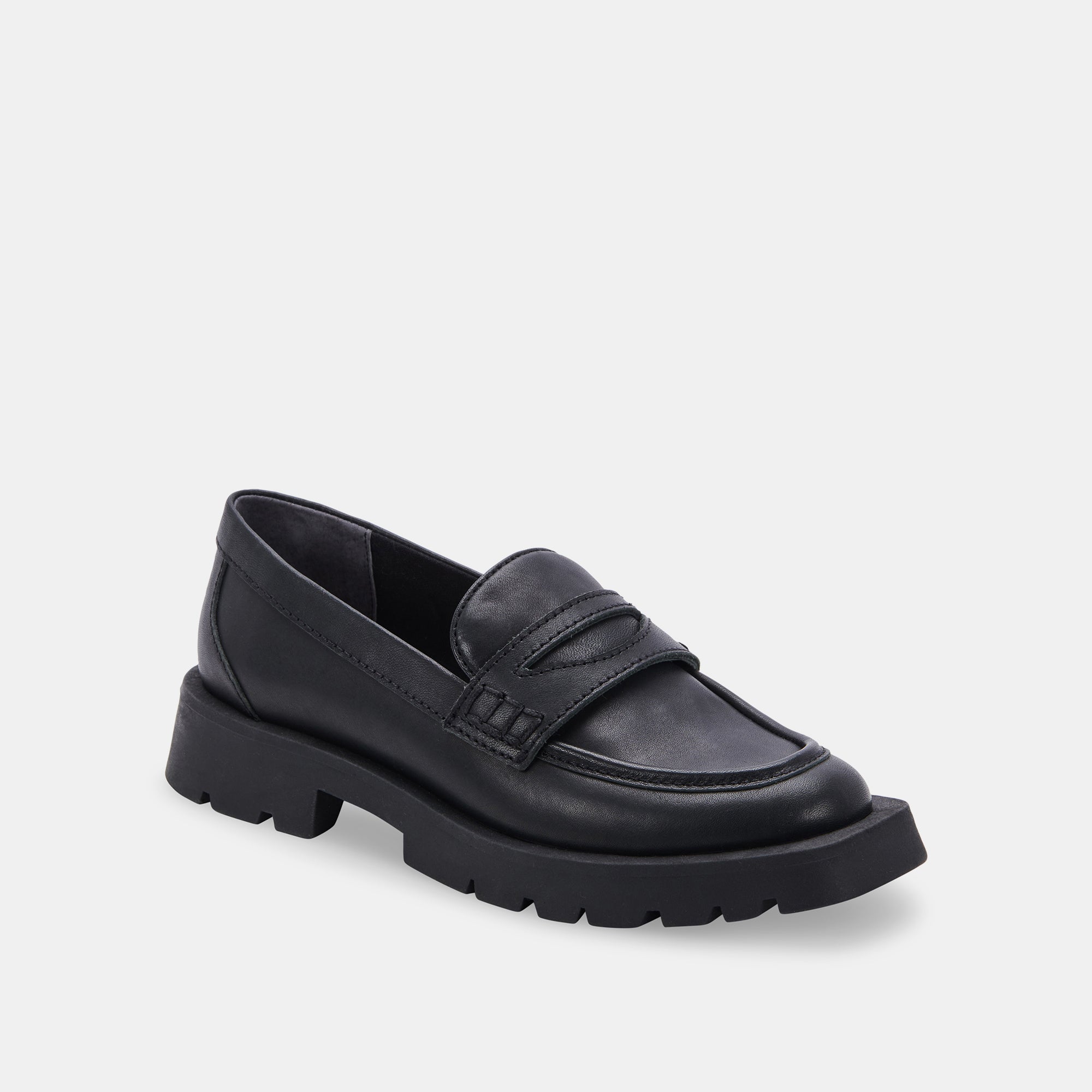 ELIAS FLATS BLACK LEATHER - re:vita