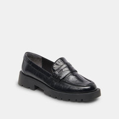 ELIAS WIDE FLATS ONYX CRINKLE PATENT - re:vita