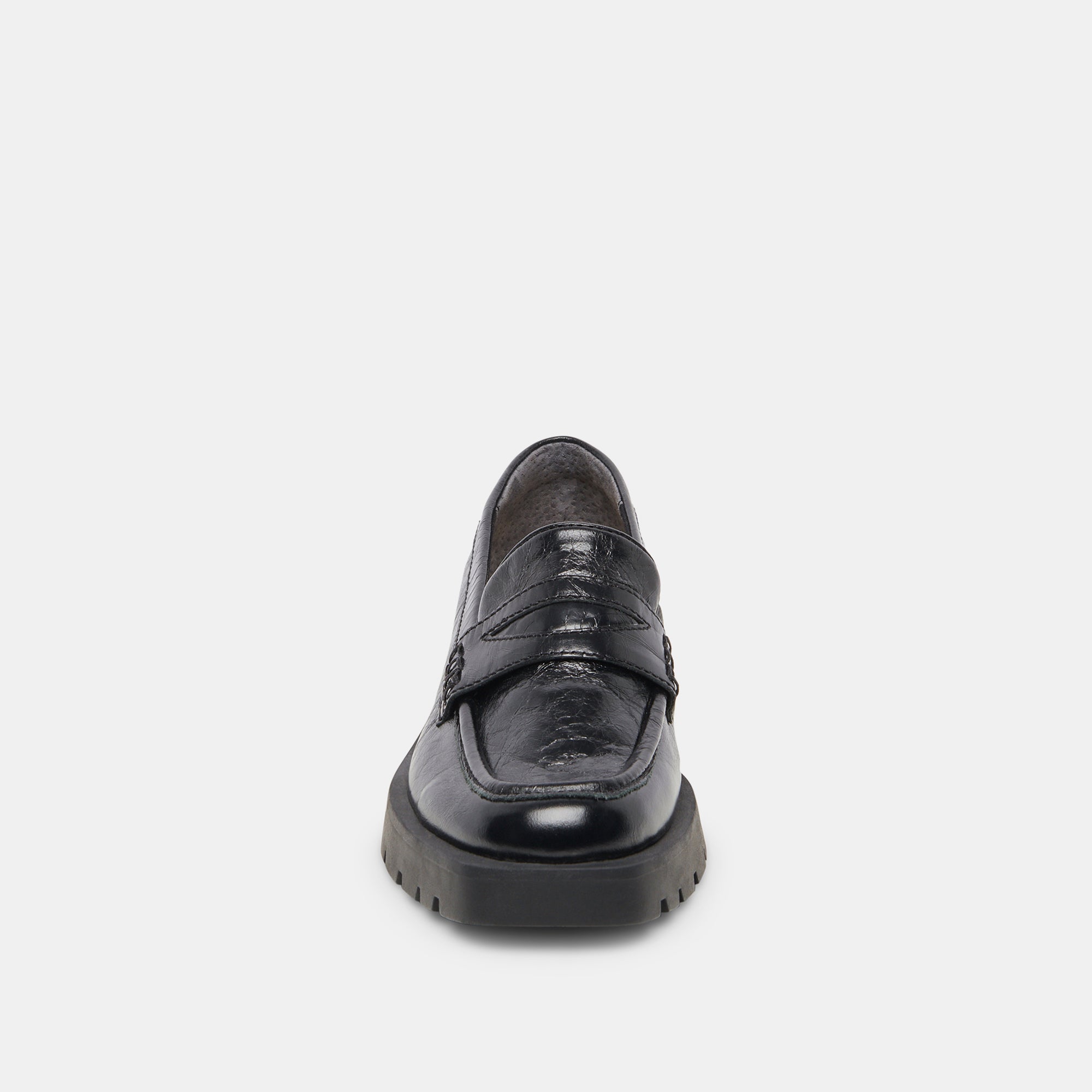 ELIAS WIDE FLATS ONYX CRINKLE PATENT - re:vita