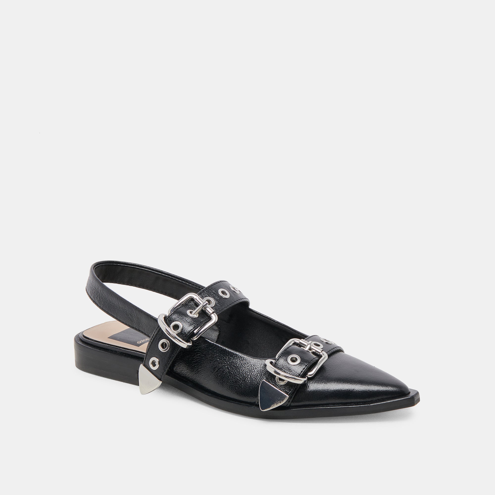 LABELL FLATS MIDNIGHT CRINKLE PATENT - re:vita